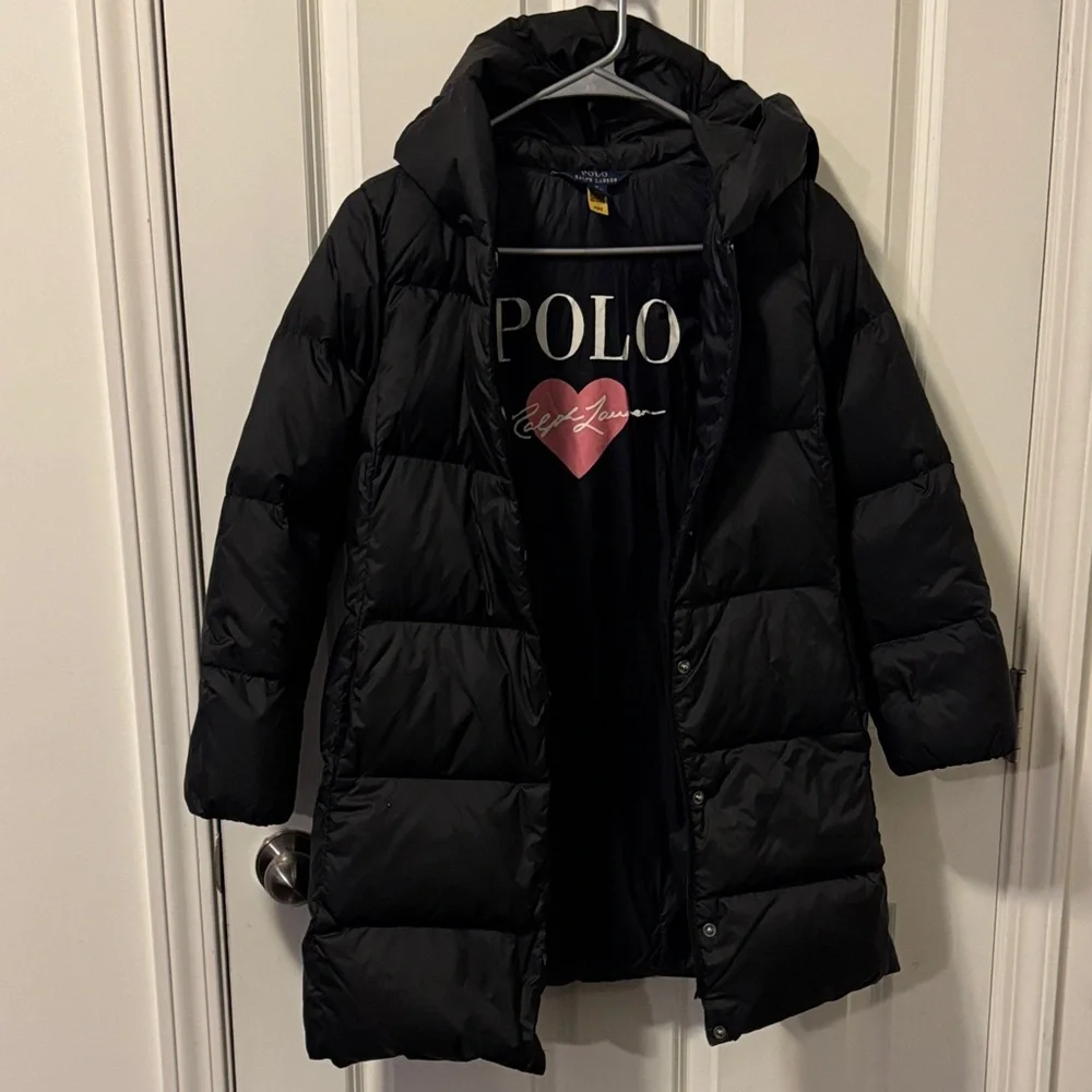 Polo by Ralph Lauren Down Black Hooded Kids Puffer Coat